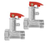 KOMBIUDA Vannes Réducteurs de Pression Soupapes de Sécurité Dn15 0,9 Mpa Usage Domestique 2 Pièces Cuivre pour Chauffe-eau Électrique