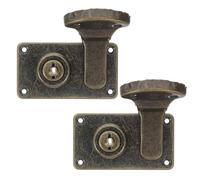 KOMBIUDA Verrou Valise Ergonomique en Fer 2 Pièces Serrure Sécurité pour Porte-Documents et Boîtes à Bijoux Style Ancien pour Déplacements