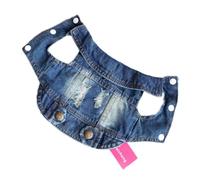 KOMBIUDA Veste en Jean pour Chien Moyen et Chiot, Gilet Léger en Denim, Style Mode pour Printemps et Automne, Adapté aux Animaux de 1 à 7 Kg