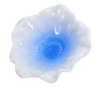 KOMBIUDA Vide-Poches en Céramique à Motif Floral Dégradé Bleu Plateau Décoratif pour Rangement Bijoux Organisateur pour Bagues Bracelets et Boucles D’Oreilles Petit Présentoir Pratique