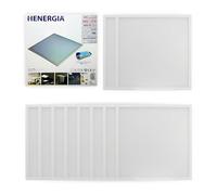 KOMBO HENERGIA - 10 Panneaux LED, 60x60 cm 36W 4600 Lumens, Lumière Blanche Naturelle 4000K - Driver Lifud, Diffuseur Opale, Encastrée, Design Ultraplat pour Bureaux et Magasins