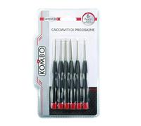 KOMBO - Kit de 6 tournevis de précision PH & SL en chrome vanadium - Poignées ergonomiques antidérapantes, autre précision pour électronique, lunettes, montres, passe-temps
