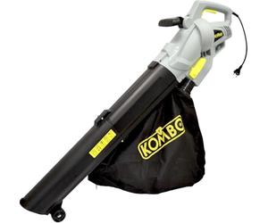 KOMBO - Souffleur/Aspirateur 3000W avec Broyage 10:1, Vitesse 270 km/h, Sac 45L, avec Roues de Guidage - pour Feuilles et Herbe - Alimentation 230V