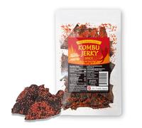 Kombu Jerky 2.5oz (70g) by Aki Foods Japan - All-Natural, MSG-Free, Vegan-Friendly Seaweed Snack with Soy Sauce, Rich Umami Flavor | Made in Japan (Spicy)