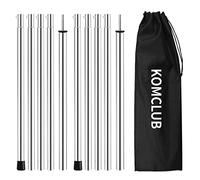 KOMCLUB Mât de Tente Télescopique,Arceau de Tente Aluminium,Poteau Voile Ombrage pour Bâche, Tente, Camping, Randonnée, Version épaissie Barre de Bâche Réglable de 43-190 cm