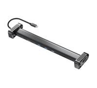 Komdndht Adaptateur Multiport Hub USB C 10 en 1 Dongle Portable 4K PD 100 W USB 3.0 Gigabit Ethernet RJ45 Station d'accueil Support pour Ordinateur Portable