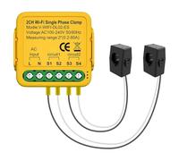 Komdndht Tuya WiFi 2CH Moniteur de Compteur de Puissance Moniteur de Courant D'Énergie Notifications D'Automatisation Smart Life Télécommande