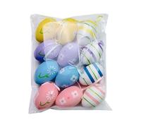Komdndht Un Bricolage de Pâques Oeufs Peints à la Main de Coloriage de Maternelle Oeufs de Simulation Oeufs de Coloriage Durables