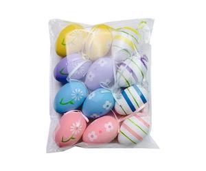 Komdndht Un Bricolage de Pâques Oeufs Peints à la Main de Coloriage de Maternelle Oeufs de Simulation Oeufs de Coloriage Durables