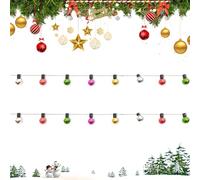 KOMEIL 2pcs Accessoires Maison Poupee Wichtel Lichterkette Miniatur, Lutin Accessoires Noël LED Petite Guirlande D'ampoules, Noël Guirlande Lumineuse Miniature, S'applique Maison Jouet Enfants