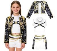 KOMEIYL Hunters Cosplay Costume Costume de Cosplay D'anime pour Enfant avec Gilet, Veste, Short, pour Filles pour Halloween, Carnaval, Jeu de Rôle, Fête (120cm)