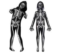 KOMEIYL Squelette Costume Enfants, Squelette Combinaison Enfant, Halloween Skelett Kostüm Kinder, S'applique D'Halloween Faire Fête Thème Déguisement, Réunions Famille, Activités Scolaires