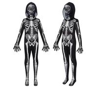 KOMEIYL Squelette Costume Enfants, Squelette Combinaison Enfant, Halloween Skelett Kostüm Kinder, S'applique D'Halloween Faire Fête Thème Déguisement, Réunions Famille, Activités Scolaires