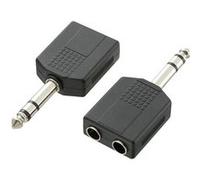 KOMELEC Adaptateur jack 6.35 mâle stéréo 2 jack 6.35 femelle