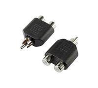 KOMELEC Adaptateur rca mâle 2 rca femelles
