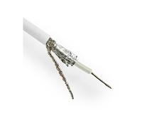 KOMELEC Bobine de câble coaxial rg58cu 25m blanc