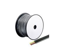 KOMELEC Bobine de câble téléphone rj11 100m noir