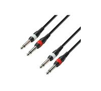 KOMELEC Câble 2 jack 6.35 mâles 2 jack 6.35 3m