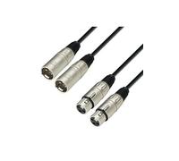 KOMELEC FRANCE Câble 2 xlr mâle 2 xlr femelle 0.60m