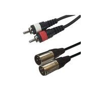 KOMELEC Câble 2 xlr mâles vers 2 rca mâles 1m