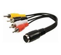 Câble DIN 5 femelle - 4 RCA mâle 0.20 m