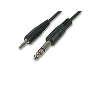 KOMELEC FRANCE Câble Jack 3.5mm Mâle Jack 6.35mm Mâle Stéréo 3m