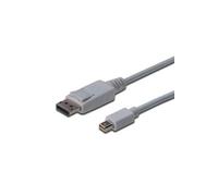 KOMELEC FRANCE Câble mini displayport vers displayport mâle - blanc 2 mètres Blanc