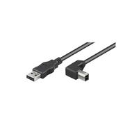 KOMELEC Câble usb 2.0 imprimante noir coudé 2m