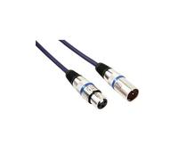 KOMELEC Câble xlr dmx mâle femelle 1m Noir