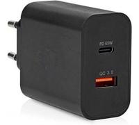 KOMELEC Chargeur secteur usb type c et usb type a 65 watts 3.25a - noir Noir G