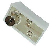 Accessoire TV vidéo Komelec Micro KOMELEC Connecteur D'antenne Tv Coudé Femelle 9.5mm/2.3mm Blanc