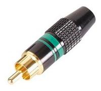 KOMELEC FRANCE Connecteur RCA mâle metal vert
