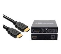 KOMELEC Convertisseur Péritel Vers Hdmi + Câble Hdmi 1m