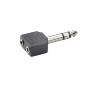 KOMELEC Adaptateur Jack 6.35 Mâle Stéréo 2 Jack 3.5 Femelle