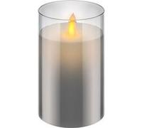 KOMELEC FRANCE Bougies à led en verre 7.5x12.5cm - cire véritable blanc chaud Blanc chaud