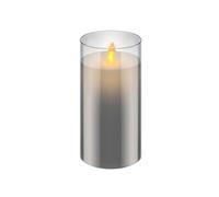 KOMELEC FRANCE Bougies à led en verre 7.5x15cm - cire véritable blanc chaud