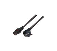 KOMELEC FRANCE Câble secteur a verrouillage noir 2m