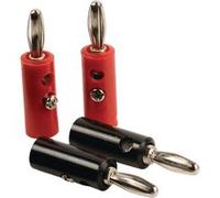 KOMELEC Fiches bananes mâles 2 rouges et 2 noires