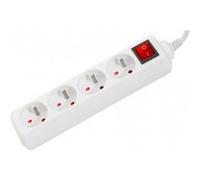 KOMELEC Multiprise Electrique 4 Prises Avec Interrupteur 0.80m Noire