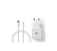 KOMELEC FRANCE Pack chargeur secteur usb et câble lightning 1m - 5v 2.4a 12 watts blanc