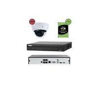 CONECTICPLUS Pack De Vidéosurveillance Ip Poe 1 Caméra Dôme 2mp 3 Mois D'enregistrement Blanc