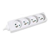 KOMELEC Multiprise Electrique 4 Prises Sans Interrupteur 0.80m Noire