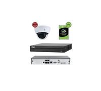 KOMELEC Pack de vidéosurveillance ip poe 1 caméra dôme 4mp - 3 mois d'enregistrement