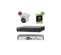 KOMELEC Pack de vidéosurveillance ip poe 1 caméra dôme 5 mp - 90 jours d'enregistrement