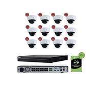 Vidéosurveillance Komelec Micro KOMELEC Pack De Vidéosurveillance Ip Poe 12 Caméras Dôme 4mp 25 Jours D'enregistrement