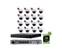 KOMELEC Pack de vidéosurveillance ip poe 16 caméras dôme 4mp - 20 jours d'enregistrement