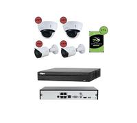 KOMELEC Pack de vidéosurveillance ip poe 2 caméras dôme et 2 caméras bullet 4mp - 20 jours d'enregistrement