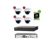 CONECTICPLUS Pack De Vidéosurveillance Ip Poe 4 Caméras Dôme 4mp 20 Jours D'enregistrement Blanc