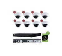 CONECTICPLUS Pack de vidéosurveillance IP POE 8 caméras dôme 2 MP - 20 Jours d'enregistrement