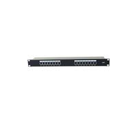 KOMELEC Panneau de brassage ethernet rj45 16 ports 19' 1u cat 6 blindé